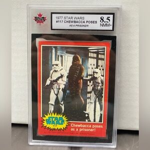 1977 Star Wars #117 Chewbacca Poses As A Prisoner KSA 8.5 FRESHLY GRADED NOT PSA